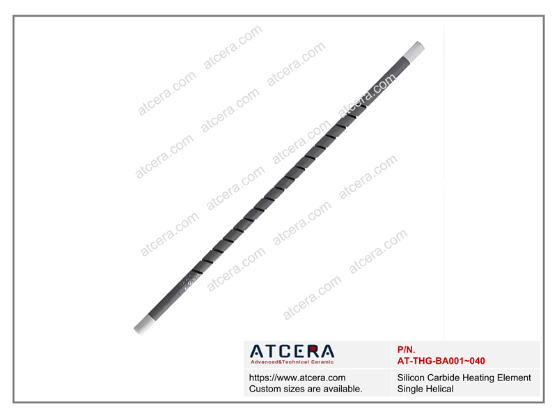 Drawing of Silicon Carbide Heating Element Single Helical