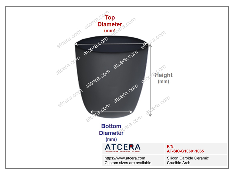 drawing of Silicon Carbide Ceramic Crucib Arch