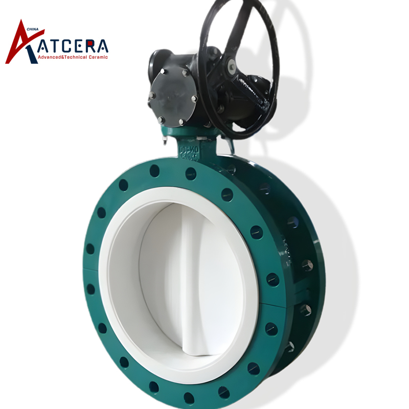 Zirconia lining butterfly valve