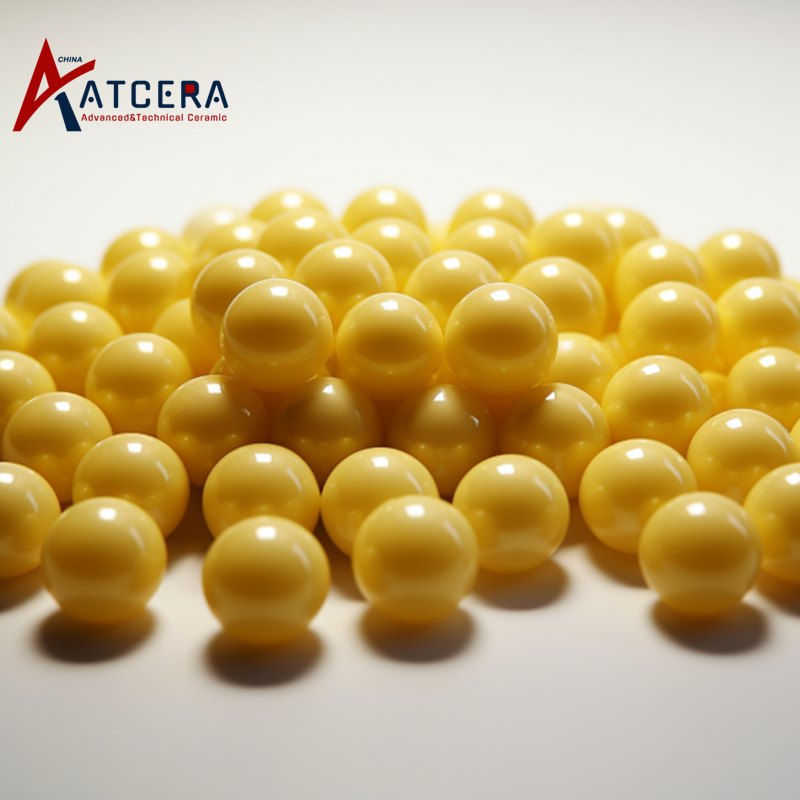 Cerin stabilized zirconium dioxide beads